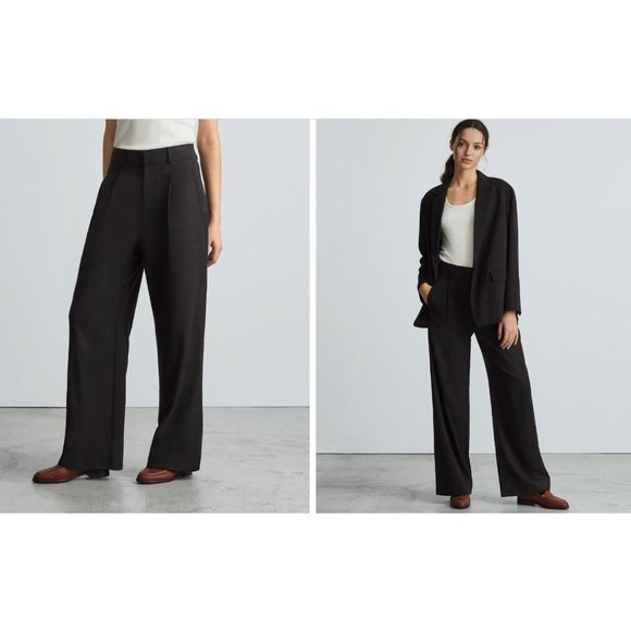 Everlane Pants - Everlane NWT The  Way-High Drape Pant Black Size12S